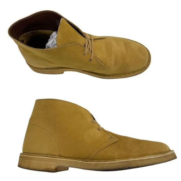 Clark’s Wheat Suede Leather Chukka Boots Men’s Size 10M - Picture 7 of 9